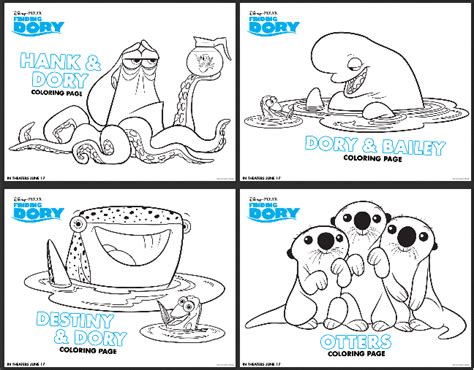 Hank Finding Dory Coloring Pages - Coloring and Drawing