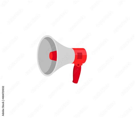 Megaphone vector isolated icon. Emoji illustration. Loudspeaker vector emoticon Stock Vector ...