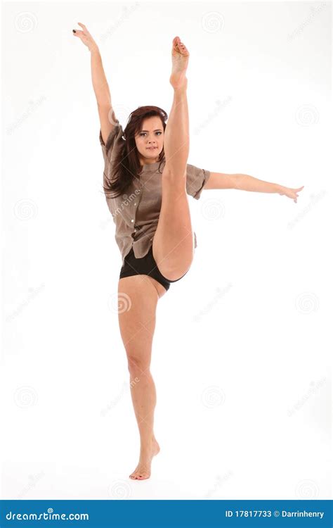 High Kick Dance Move By Beautiful Young Woman Stock Photos - Image: 17817733