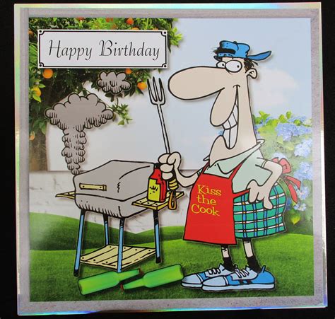 Barbecue Birthday Card Humorous Birthday Card Male Card - Etsy UK