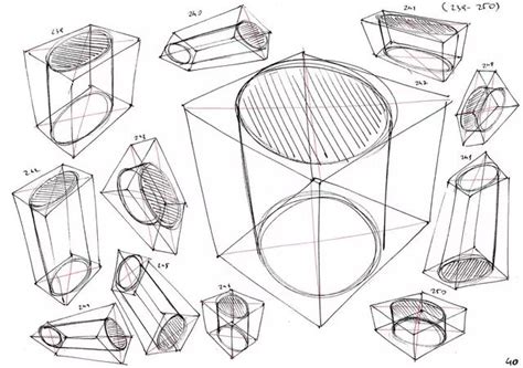 250 Cylinder Challenge in 2021 | Geometric shapes drawing, Perspective drawing lessons, Cool art ...