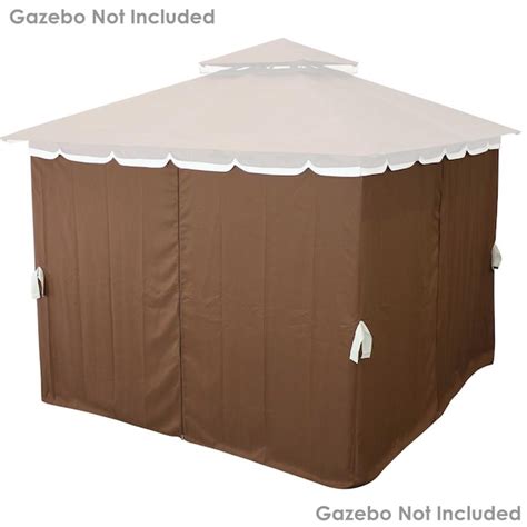 Sunnydaze Decor 103-in x 0.1-in Brown Gazebo Curtains in the Gazebo Parts & Accessories ...