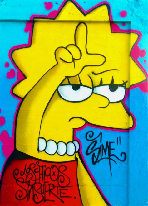 Graffiti Lisa Simpson Free Stock Photo - Public Domain Pictures