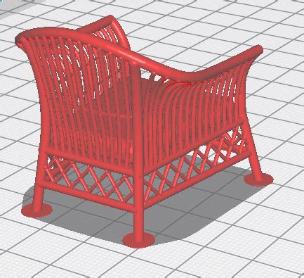 wicker chair by Onur Yıldırım | Download free STL model | Printables.com