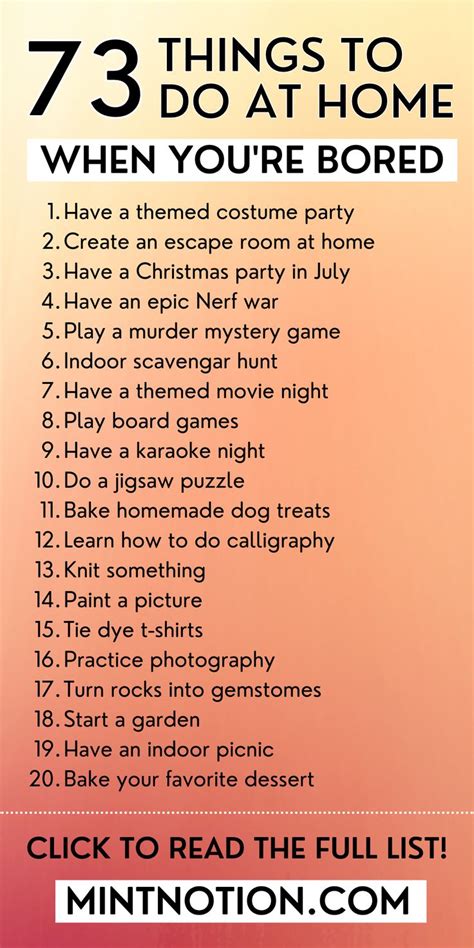 75 Fun Things To Do When You're Bored At Home | What to do when bored, Fun activities to do, Fun ...