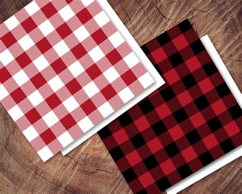 Buffalo Print Buffalo Plaid Print Digital Paper Buffalo | Etsy