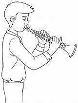 Clarinet Coloring Pages sketch template