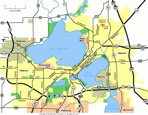 Map of Madison Wisconsin | TravelsMaps.Com