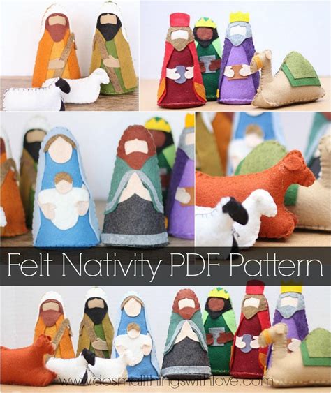 Felt Nativity Set PatternChristmas Nativity Scene Templates | Etsy ...