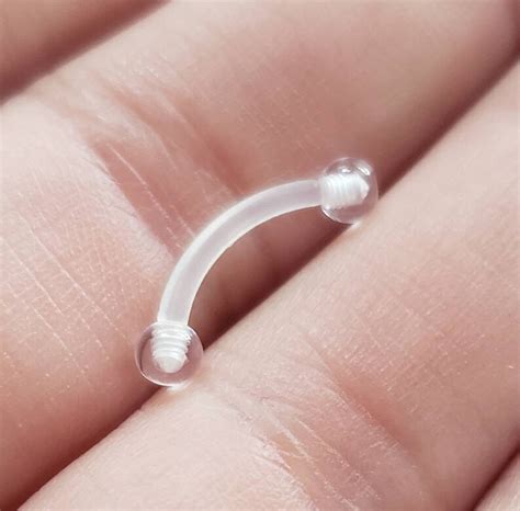 16G Bioflex Retainer Clear Flexible Piercing Retainer Daith - Etsy