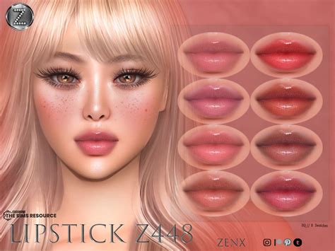 ZENX LIPSTICK Z448 in 2024 | Sims 4 cc makeup, Sims 4 body mods, Sims 4 gameplay