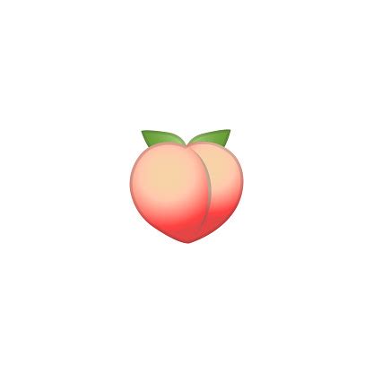 Peach Vector Icon Isolated Peach Fresh Fruit Emoji Emoticon Illustration Stock Illustration ...