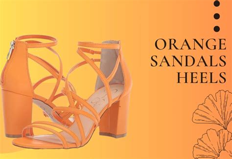 Orange Sandals Heels JS-STASSEY Women’s - Greenzay