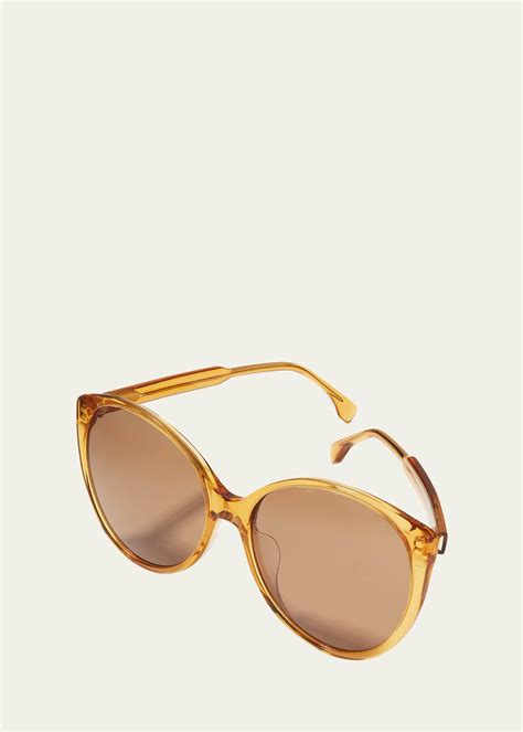 Fendi Round Acetate Sunglasses - Bergdorf Goodman