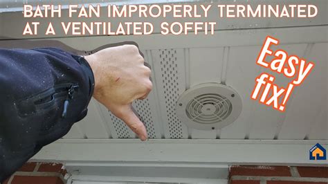 Way(s) to fix bath fan at ventilated soffits - YouTube