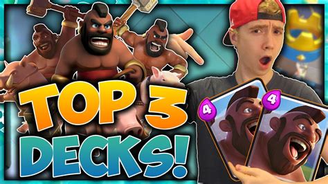 3 AMAZING Hog Rider Decks! Top 3 Hog Decks For This Meta! | Clash Royale - YouTube