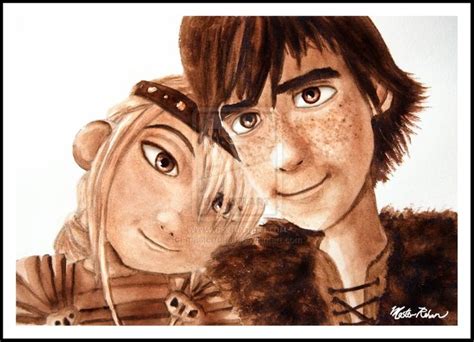 Hiccup and Astrid Watercolor by masterrohan on deviantART in 2023 ...