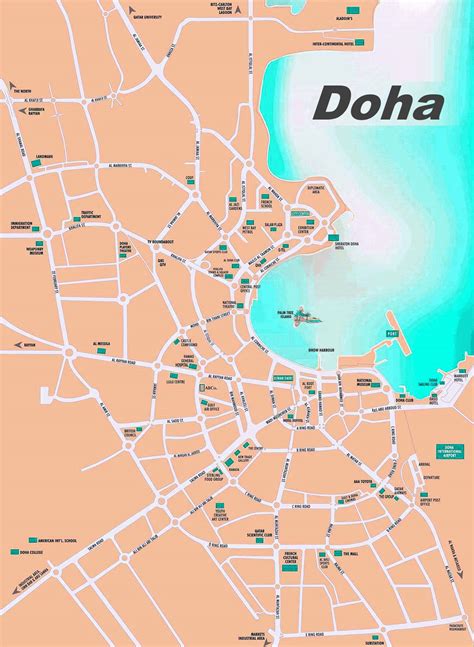 Doha sightseeing map - Ontheworldmap.com