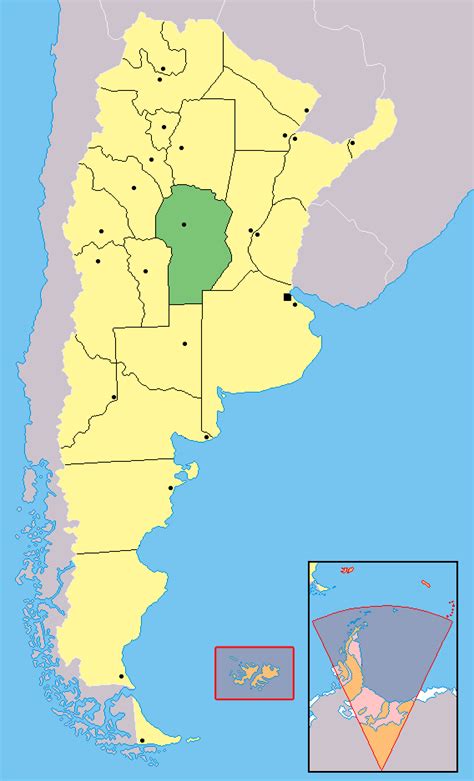 Mapa da província de Cordoba - Argentina | MapasBlog