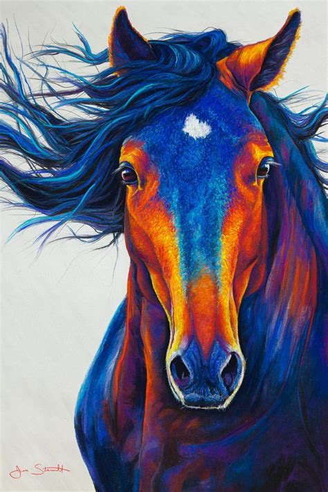 wild horse in soft pastel | Horse art print, Horse art, Horse painting