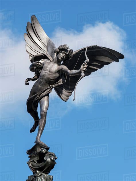 Statue of Eros in Piccadilly Circus; London, England - Stock Photo ...