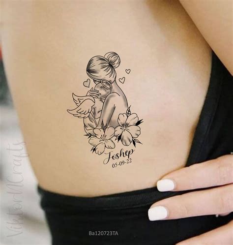 Mom and Baby Angel Temporary Tattoo Meaningful Tattoo Gift - Etsy Australia