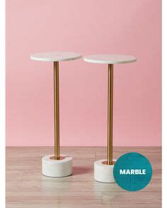 2pk 24in Marble And Metal Side Tables | Living Room | HomeGoods