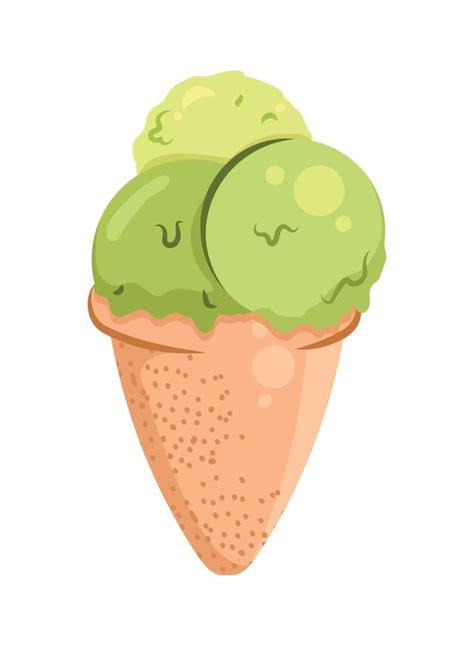 matcha ice cream 11457529 Vector Art at Vecteezy