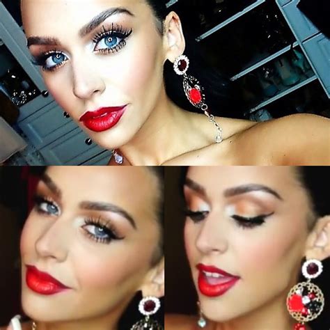 Carli Bybel Kim Kardashian Makeup: Bronze Smokey Eye & Red Lips PRODUCTS USED: L'Oreal Magic ...