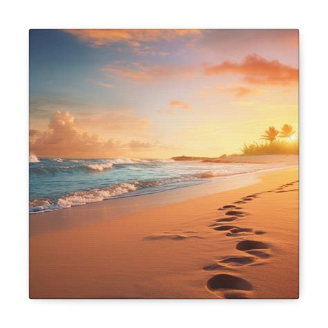 Footprints in the Sand Canvas Print - Etsy