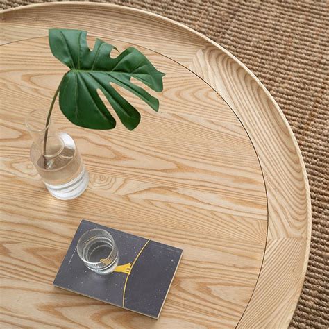 Free Shipping on 2-Tiered Japandi Round Wood Coffee Table with Rattan ...