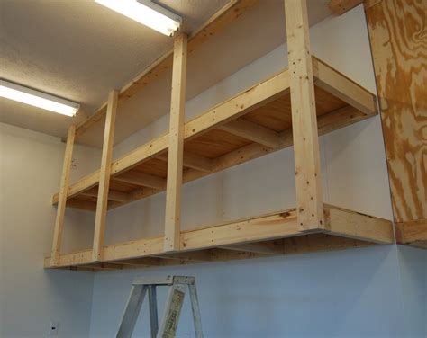 on the wall | Garage shelving plans, Overhead garage storage, Garage wall shelving