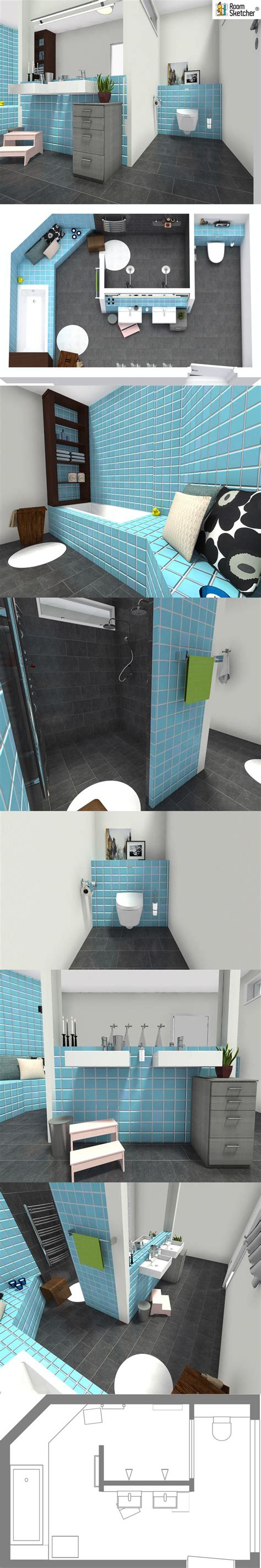 RoomSketcher Home Designer helps you plan your family bathroom. Try out ...