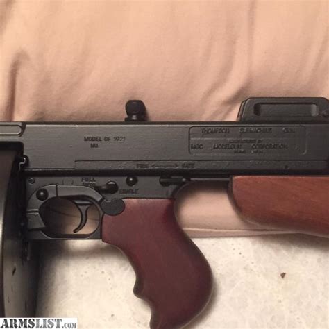 ARMSLIST - For Sale: 1921 THOMPSON SUBMACHINE GUN. " REPLICA"