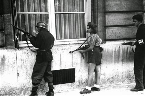 18 year old French Résistance fighter, Simone Segouin, with war name Nicole Minet. She had come ...