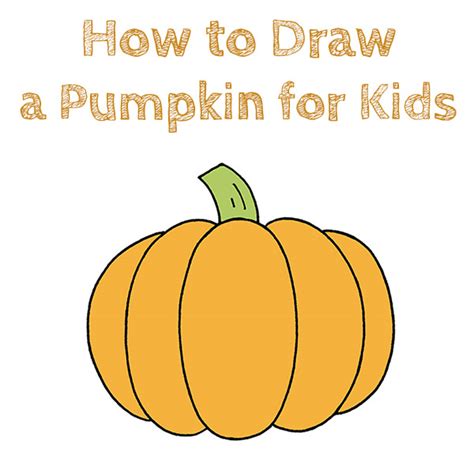 How to Draw a Pumpkin for Kids - How to Draw Easy