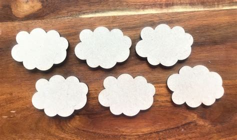 Wooden Cloud Cutout Shape Wooden Cloud Craft Weather Seasons | Etsy