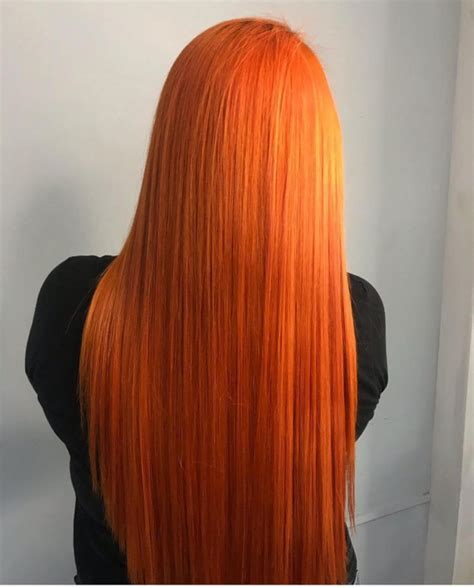 32 Best Orange Hair Color Shades Dark Brown Orange Long Straight Hair ...
