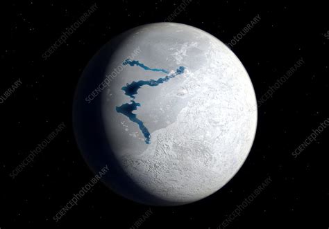 Snowball Earth, artwork - Stock Image - C018/8568 - Science Photo Library