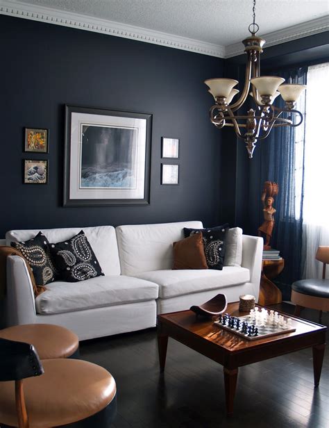 10 Rooms | Dark living rooms, Navy blue living room, Black living room