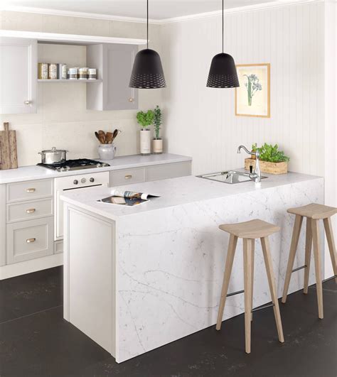 Silestone | eternal Kitchen Island Table, White Kitchen Island, Kitchen ...