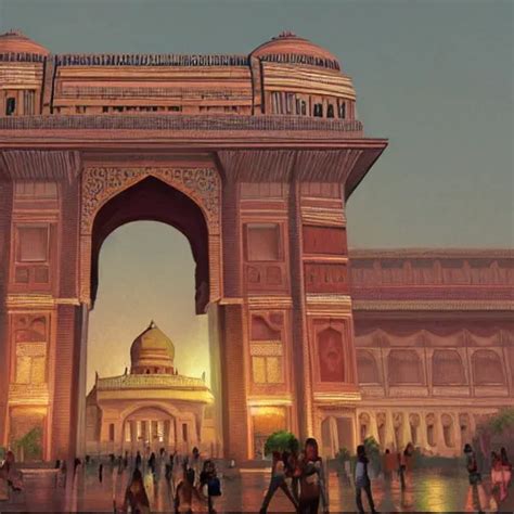 city of new delhi, digital painting, realistic, | Stable Diffusion ...