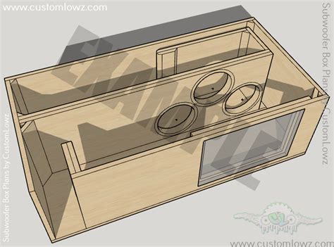 Custom 6th Order Bandpass Subwoofer Box Plans | CustomLowz