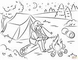 Campfire Coloring Pages sketch template