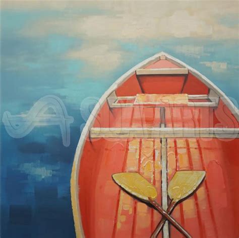 Rowing A Boat, Boat Oil Painting for Sale SOAOP1221650YZ| SOA ARTS