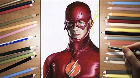 Speed Drawing: The Flash - Grant Gustin | Jasmina Susak - YouTube