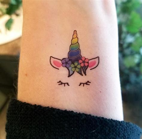 Unicorn tattoo Set of 2 This is a hand drawn tattoo drawn by me This tattoo measure approx. 1.5 ...