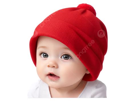 Baby Boy Wearing A Beautiful Red Hat, Baby, Cute, Lovely PNG Transparent Image and Clipart for ...