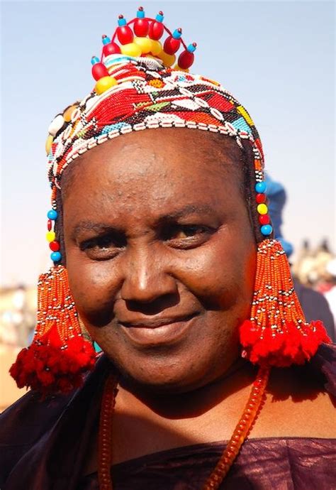 Songhai Woman with Decorative Headgear at Festival Tamadacht ...