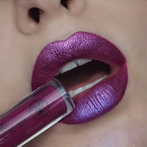 @lilia.iva Liquid Lipstick in Craft topped with Pink Heart & Purple Horse Shoe from # ...